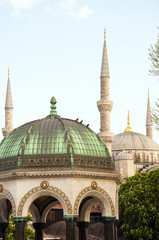 Naklejka premium German Fountain Roof and Blue Mosque, Istanbul, Turkey
