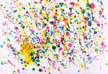 Colorful splashes of paint as background