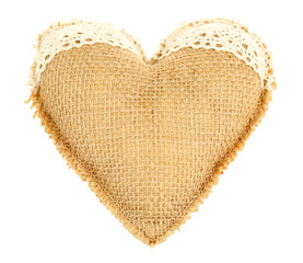 Vintage heart isolated on white
