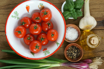 Ingredients for a tomato sauce