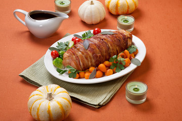 Bacon-wrapped Turkey Breast Roulade