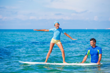 Girl with surf