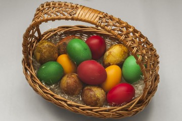Easter eggs basket