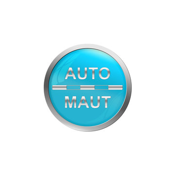 Button Türkis - Auto Maut