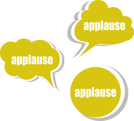 applause word on modern banner design template