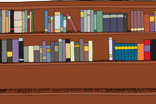 Shelf with Two Rows of Books
