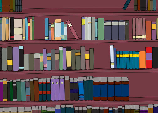 Large Cartoon Bookshelf