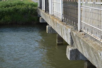 The bridge via the channel