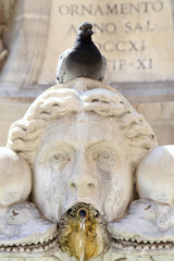 Fototapeta na wymiar Fountain on the Piazza della Rotonda in Rome, Italy