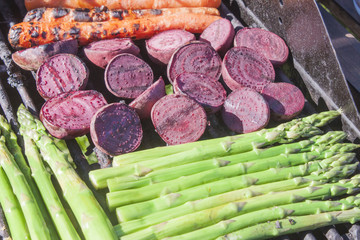 Grilling beetroots