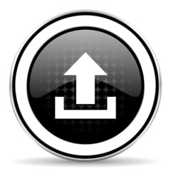 arrow icon, black chrome button