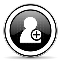 arrow icon, black chrome button