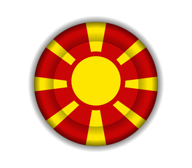 Obraz premium button flags macedonia