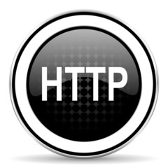 http icon, black chrome button