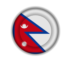 Obraz premium button flags nepal