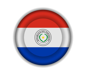 Fototapeta premium button flags paraguay