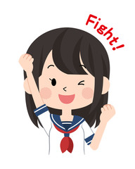 女子・学生〈セーラー服・夏〉8