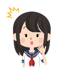 女子・学生〈セーラー服・夏〉9