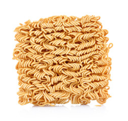 Instant noodles on white background