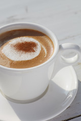 white cappuccino a