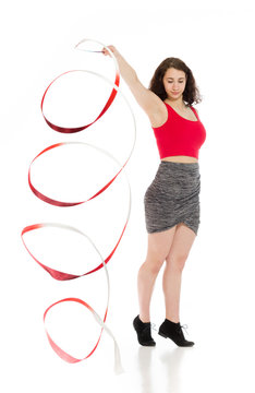 Model shot in studio on white