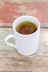 Tea cup on wood - Vintage effect style pictures