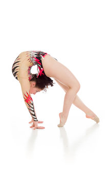 Model shot in studio on white