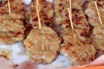 Bar-B-Q pork at the market