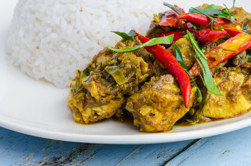 Chicken curry with rice