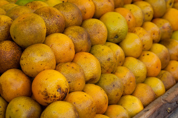 Fresh Oranges for Sale at the Market in Rio de Janeiro