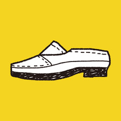 doodle leather shoe