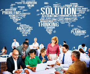 Solution Success Sloved Decision Strategic Progress Concept