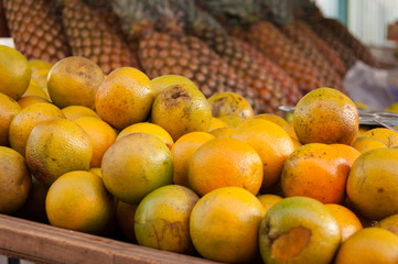 Fresh Oranges for Sale at the Market in Rio de Janeiro