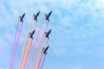 Fighter planes in airshow