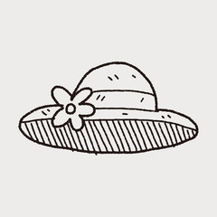 Fototapeta premium doodle Straw hat