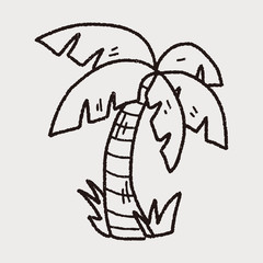 doodle coconut tree