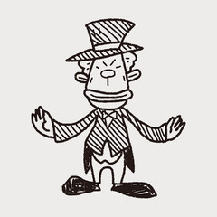 clown doodle drawing