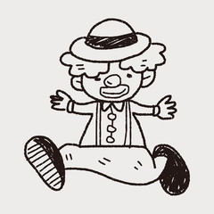clown doodle drawing