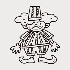 clown doodle drawing