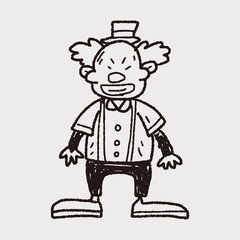 clown doodle drawing