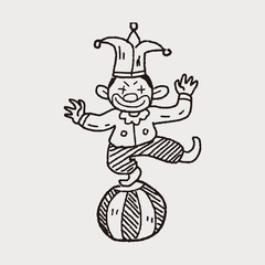 clown doodle drawing