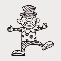 clown doodle drawing