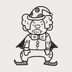 clown doodle drawing