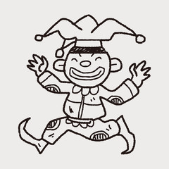 clown doodle drawing