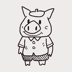 three little pigs doodle