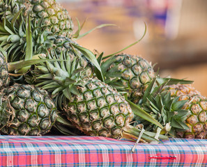 Division pineapple on the table