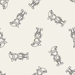 Obraz premium pinocchio doodle seamless pattern background