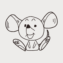 Chinese Zodiac mouse doodle drawing