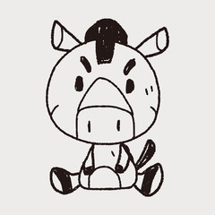 Chinese Zodiac horse doodle drawing