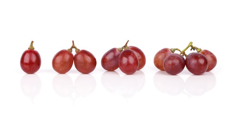 fresh red grape isolated on white